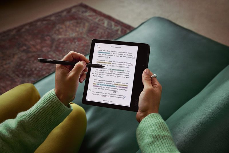 Kobo Libra Colour, lector electrónico a color de 7 pulgadas con botones y lápiz Kobo Stylus 2